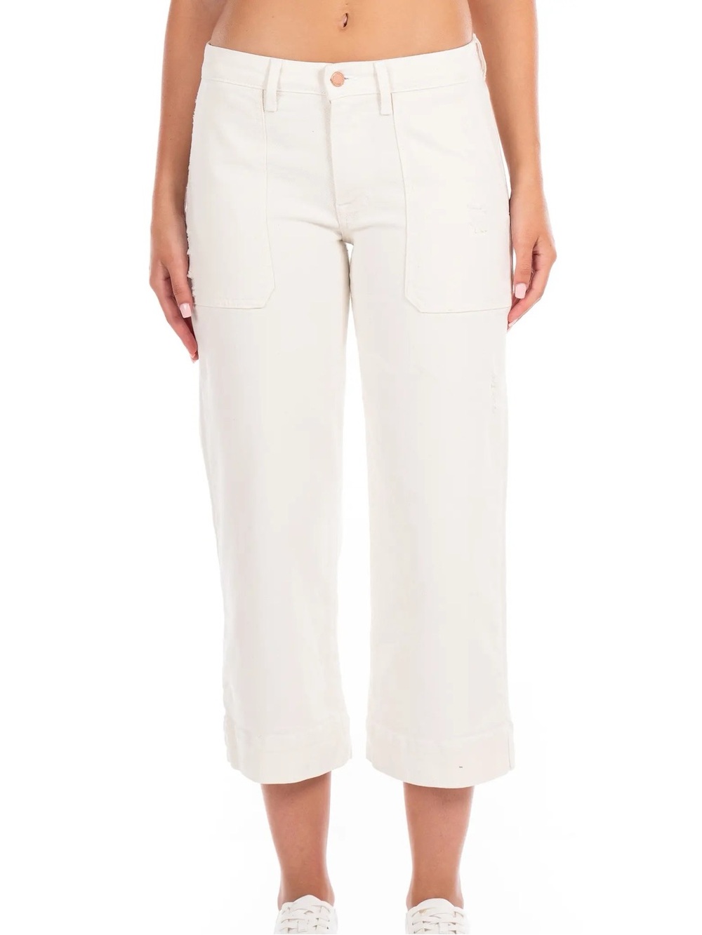 MODERN AMERICAN Farrah Crop Utility Wide Leg Jeans in Blush! 🌸 - Picture 7 of 16